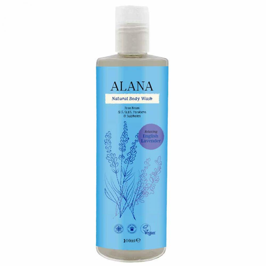 Natural Body Wash Relaxing English Lavender 100ml (Travel Size)
