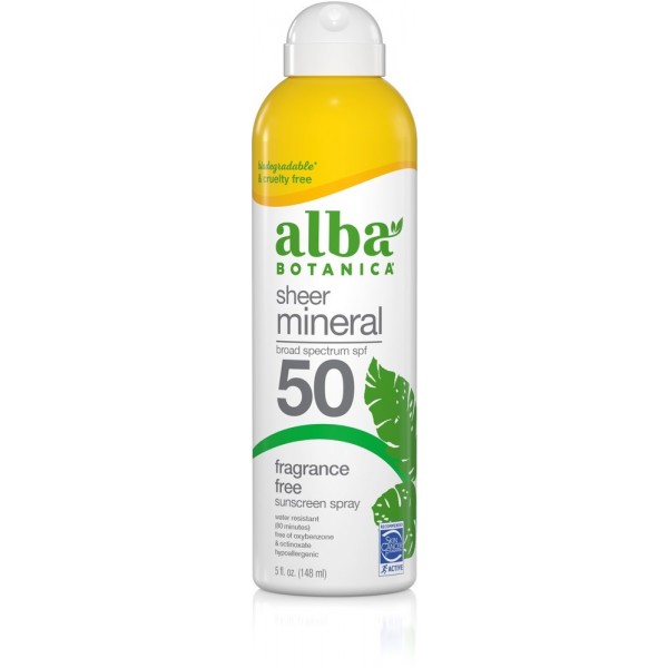 Sheer Mineral SPF50 Fragrance Free Sunscreen Spray 148ml