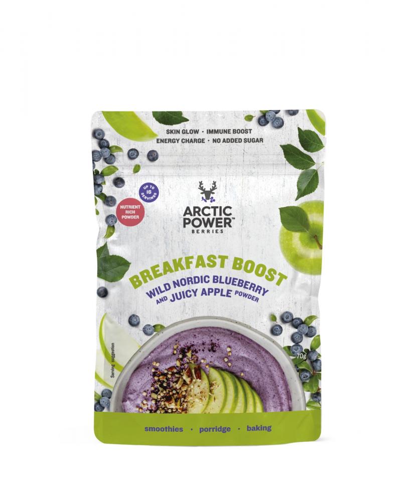Breakfast Boost Wild Nordic Blueberry and Juicy Apple Powder 70g