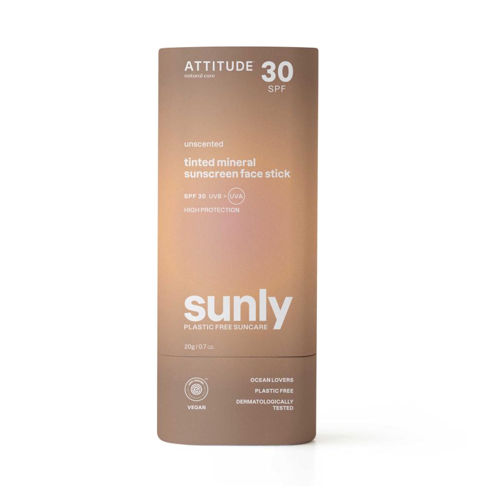 Sunly 30 SPF Tinted Mineral Sunscreen Face Stick Unscented 20g