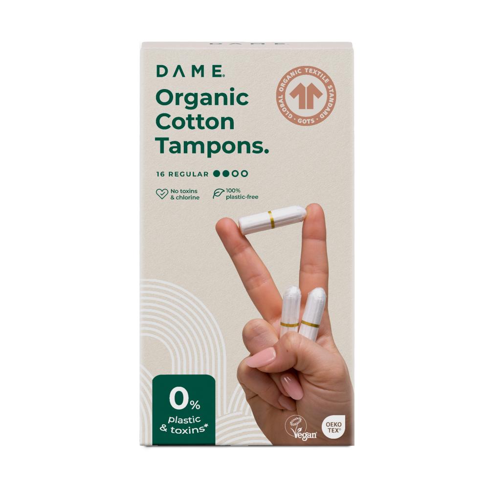 Organic Cotton Tampons 16 Regular