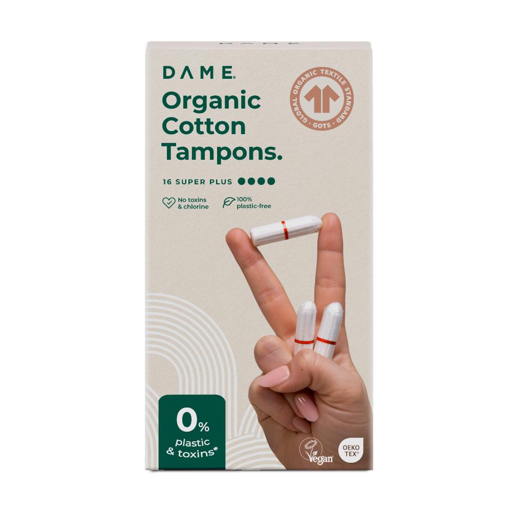 Organic Cotton Tampons 16 Super Plus