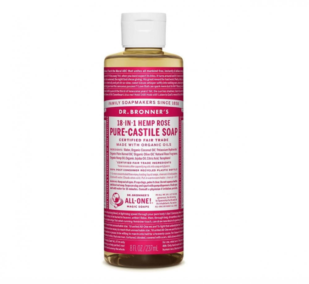 18-in-1 Hemp Rose Pure-Castile Liquid Soap 237ml