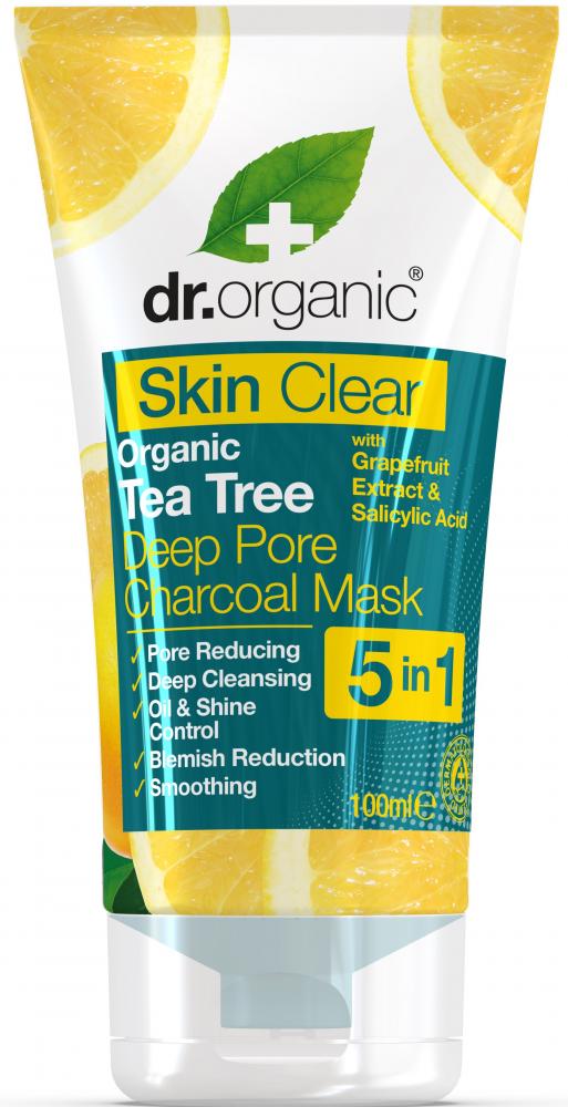 Skin Clear Organic Tea Tree Deep Pore Charcoal Mask 100ml