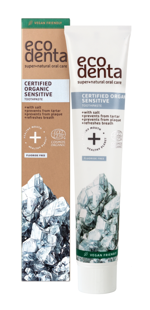 Certified Organic Sensitive Toothpaste with Salt Fluoride Free 75ml
