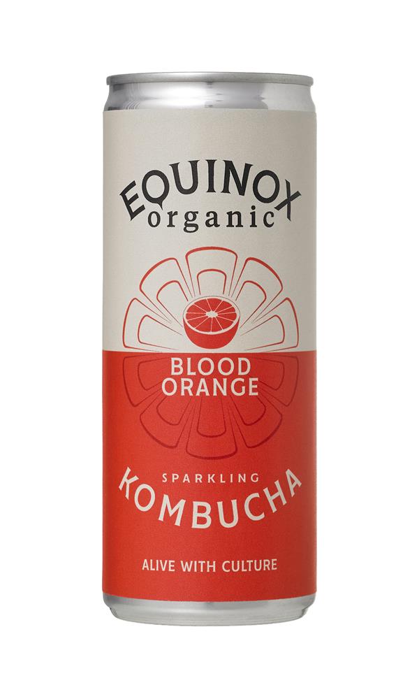 Organic Blood Orange Sparkling Kombucha 250ml SINGLE CAN