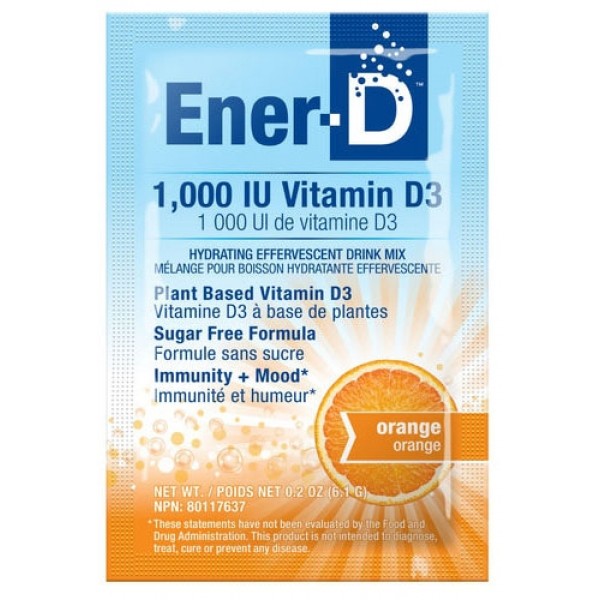 Ener-D 1,000IU Vitamin D3 Orange 24 Sachets