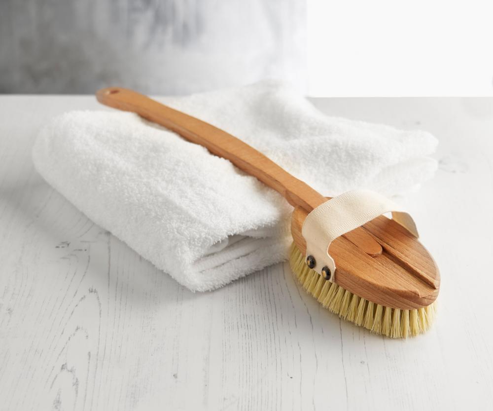 Wooden Bath Brush with Replaceable Head