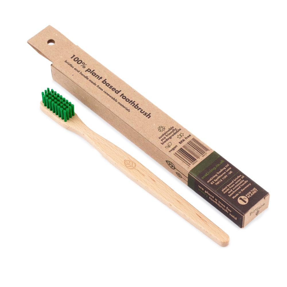 100% Plant Based Toothbrush Adult Medium Green