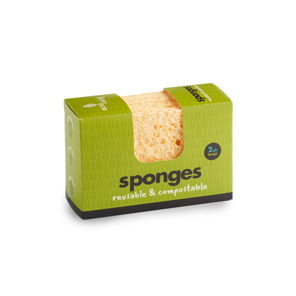 Sponges Reusable & Compostable (2 Pack) Large