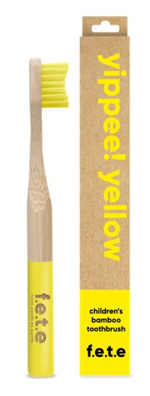 Children's Bamboo Toothbrush - Yippee Yellow (single)