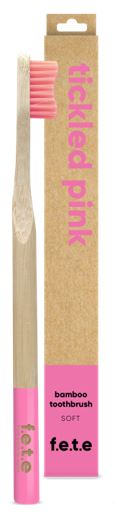 Bamboo Toothbrush Soft Bristles - Tickled Pink (single)