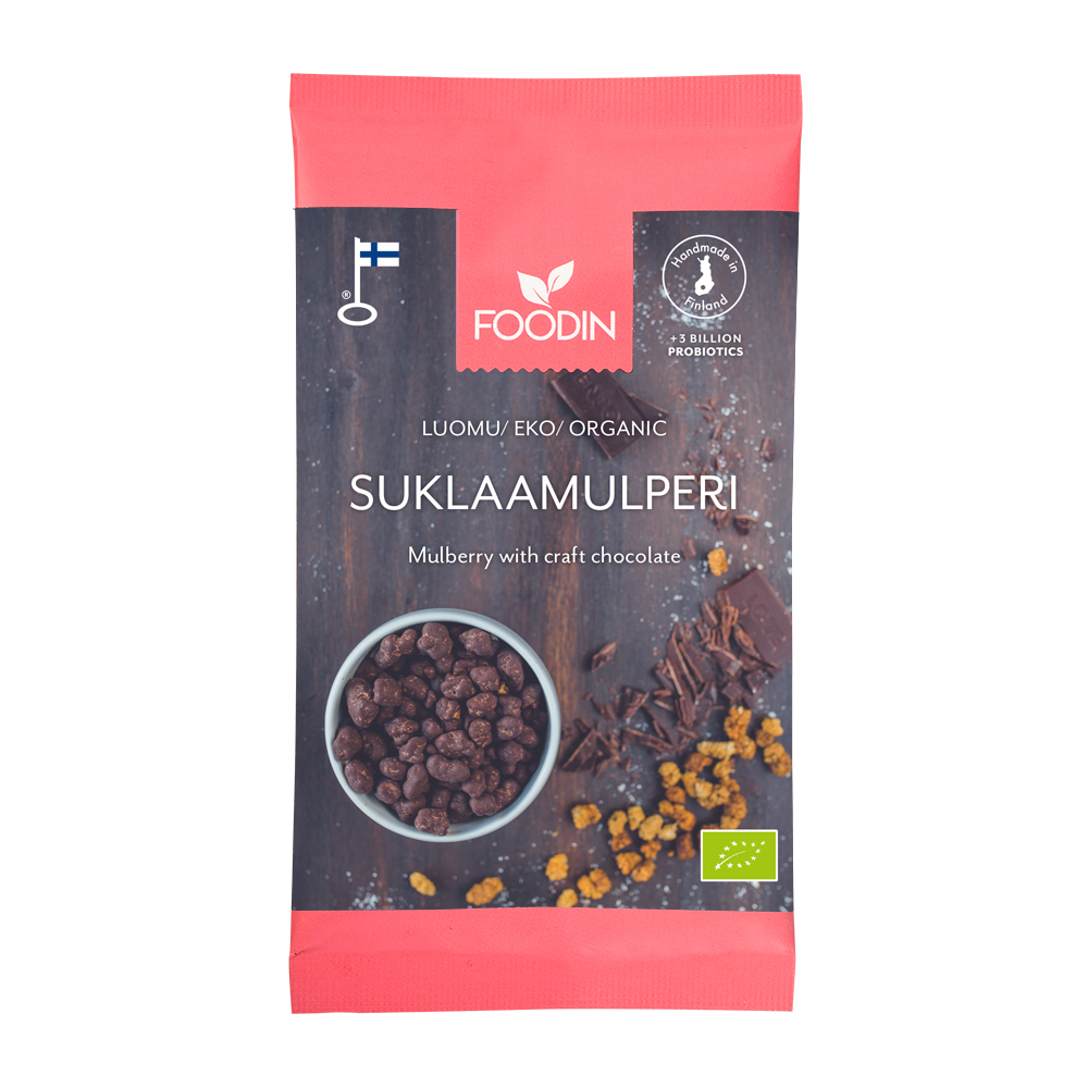 Luomu Raakasuklaa Mulperi (Organic Raw Chocolate Mulberry) 70g