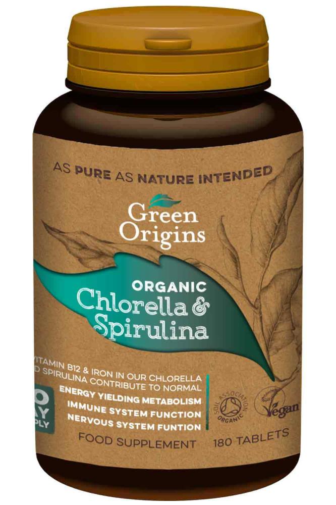 Organic Chlorella & Spirulina Tablets 180's