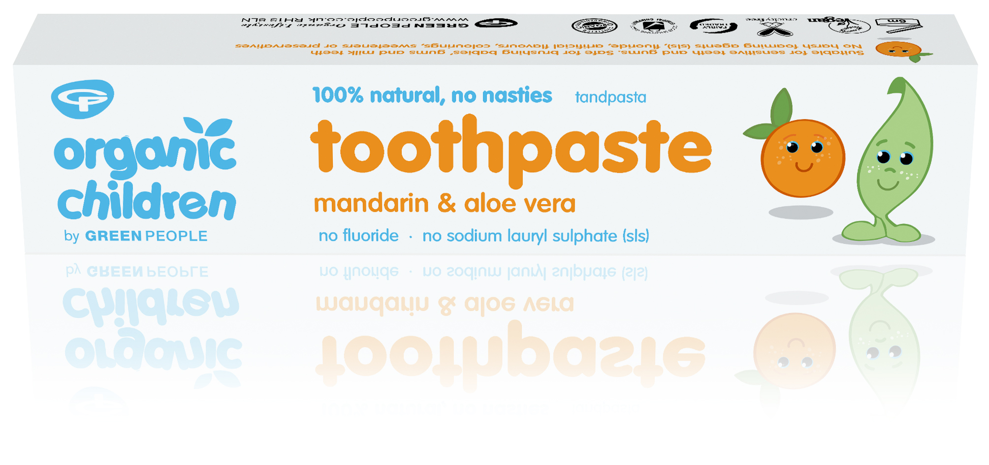 Organic Children Toothpaste Mandarin & Aloe Vera No Fluoride 50ml