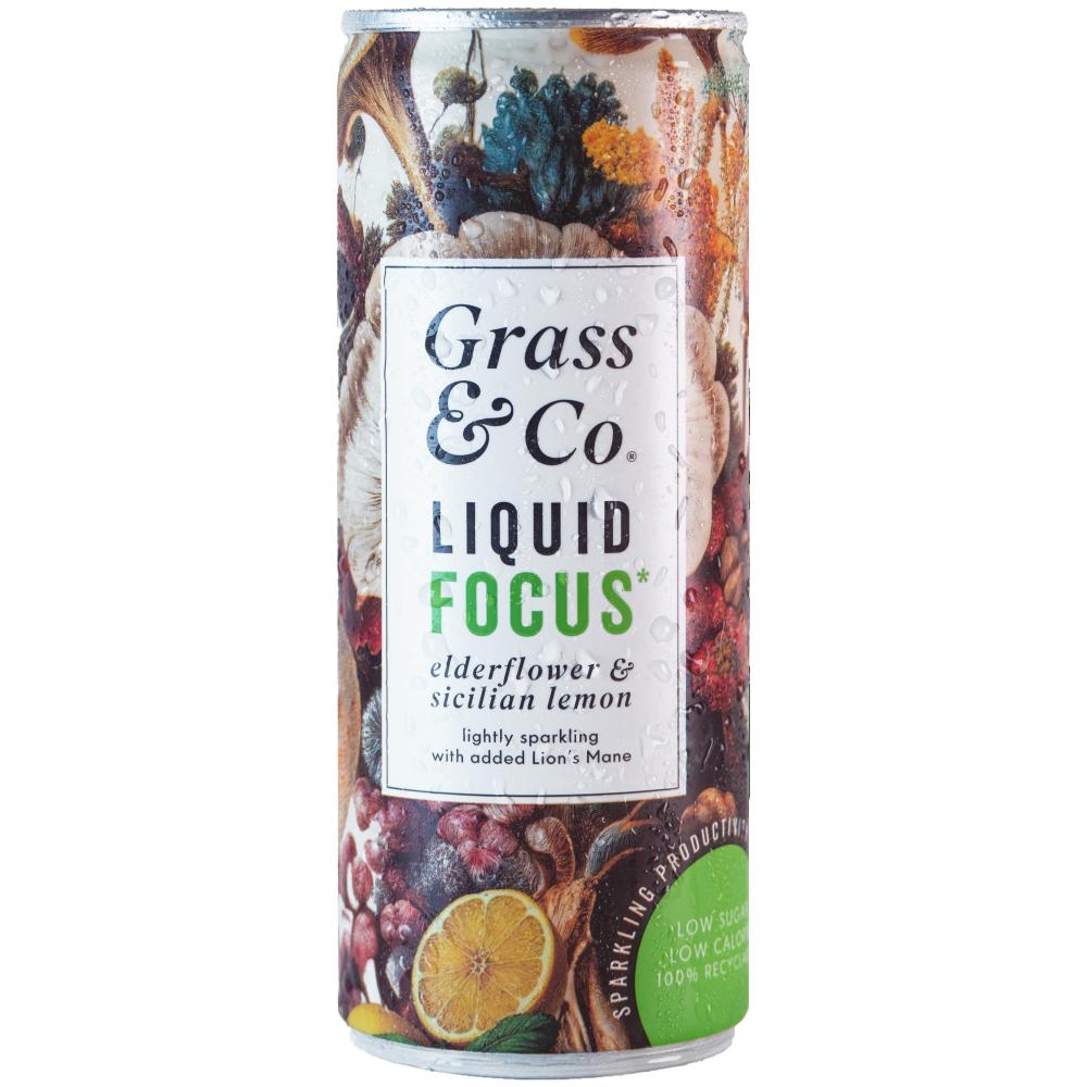 Liquid FOCUS Elderflower & Sicilian Lemon with Lion's Mane Nootropic Drink 250ml