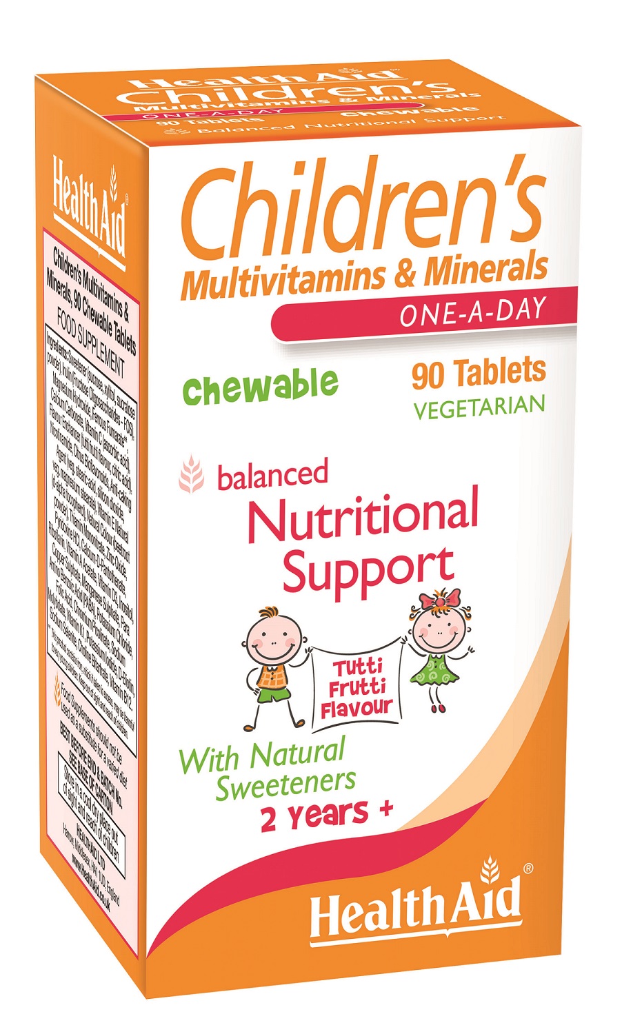 Children's Multivitamins & Minerals Tutti Fruity Flavour 90's