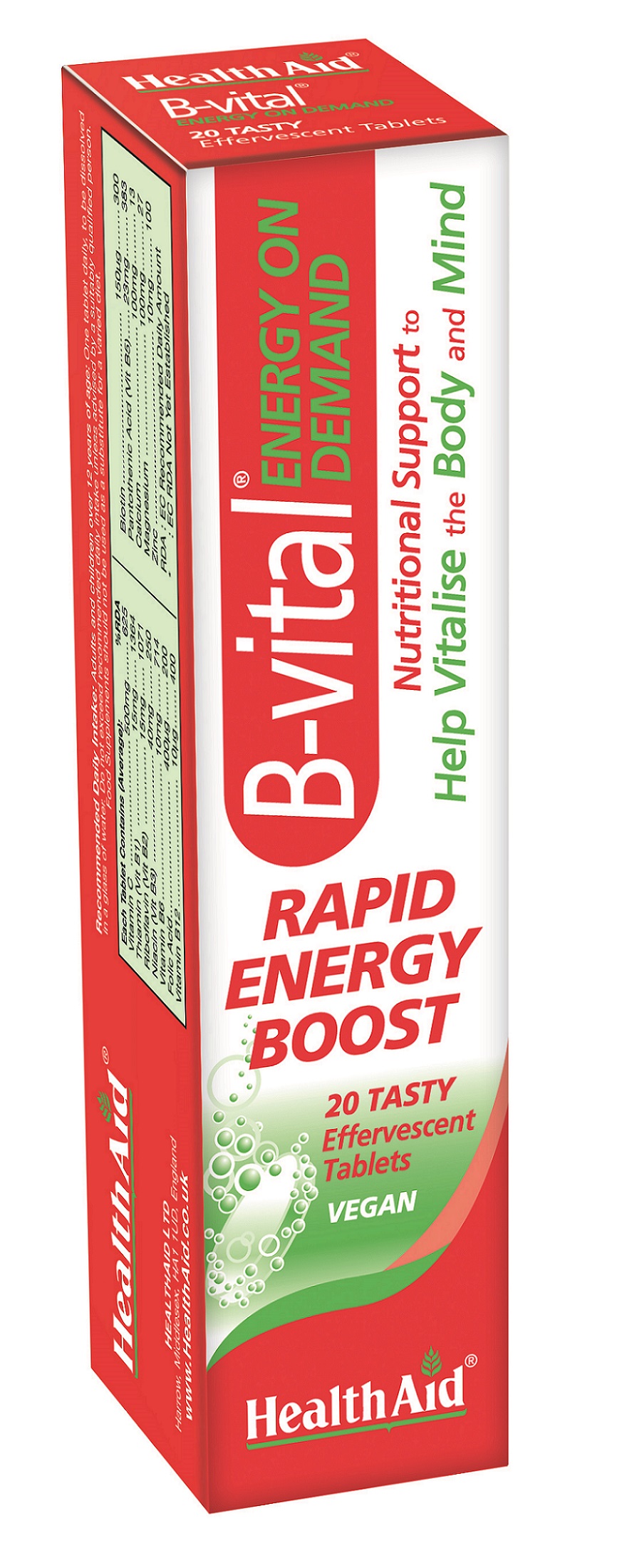 B-vital Rapid Energy Boost Effervescent 20's