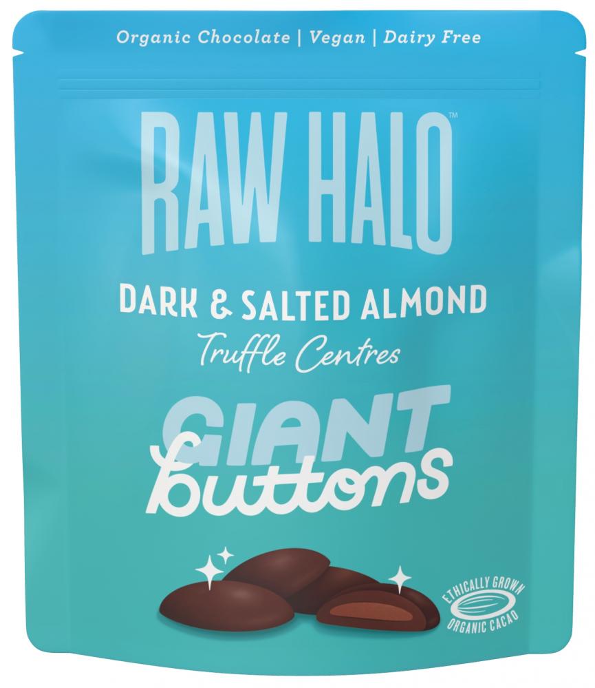 Dark & Salted Almond Truffle Centres Giant Chocolate Buttons 100g