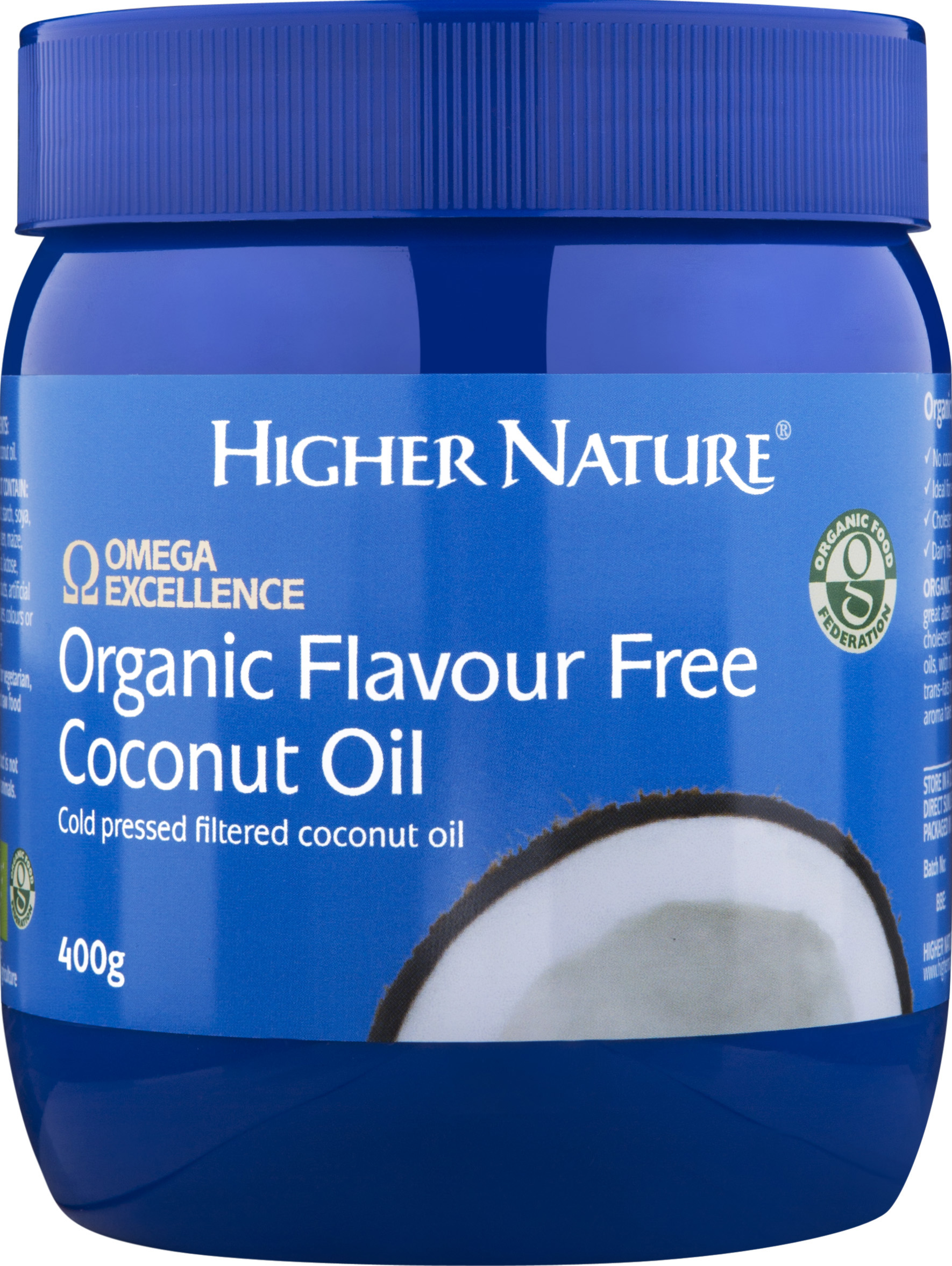 Organic Flavour Free Coconut Oil 400g