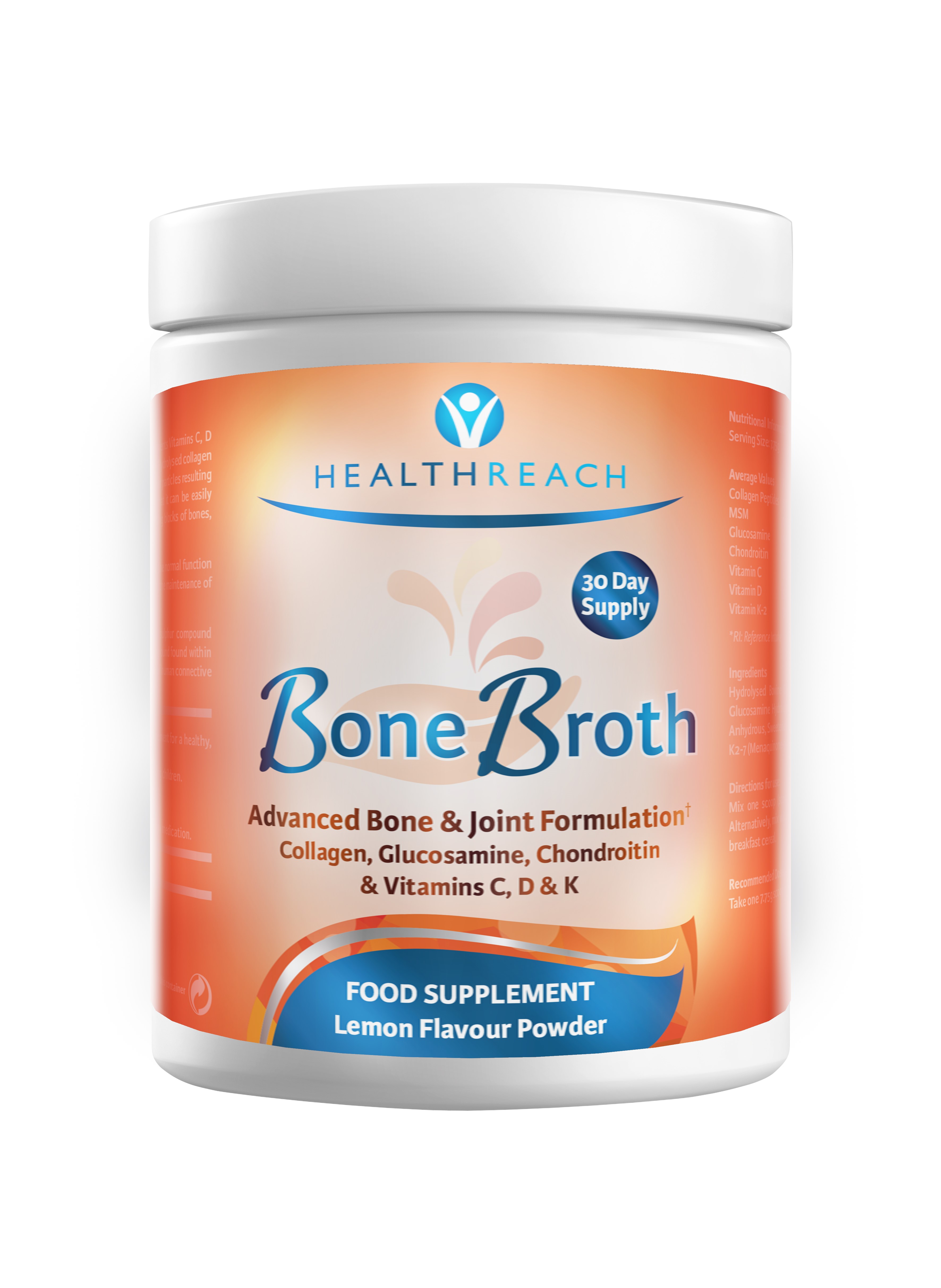 Bone Broth Powder 235g | Health Reach | Turmeric and Honey