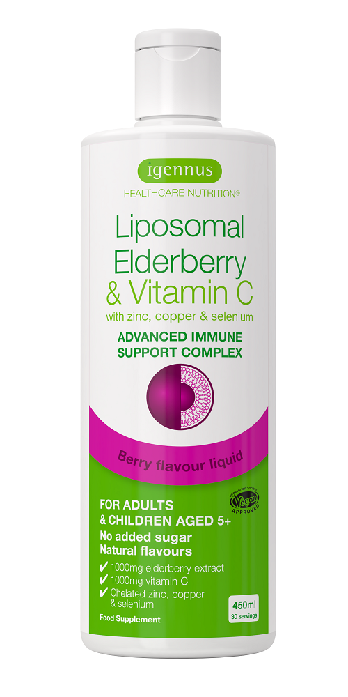 Liposomal Elderberry & Vitamin C with Zinc, Copper & Selenium 450ml