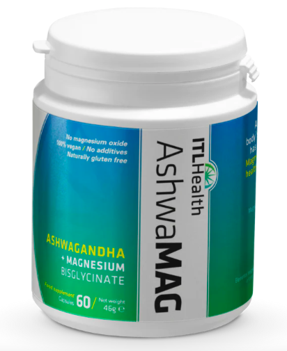 AshwaMAG Ashwagandha + Magnesium Bisglycinate 60s