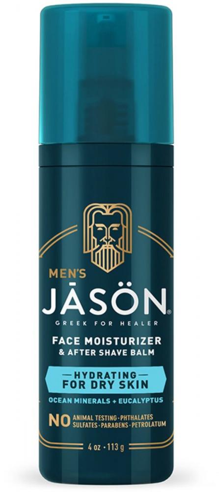 Men's Face Moisturizer & After Shave Balm Hydrating For Dry Skin Ocean Minerals + Eucalyptus 113g