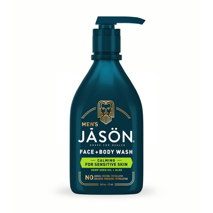 Men's Face + Body Wash Calming For Sensitive Skin Hemp Seed Oil + Aloe 473ml (Currently Unavailable)