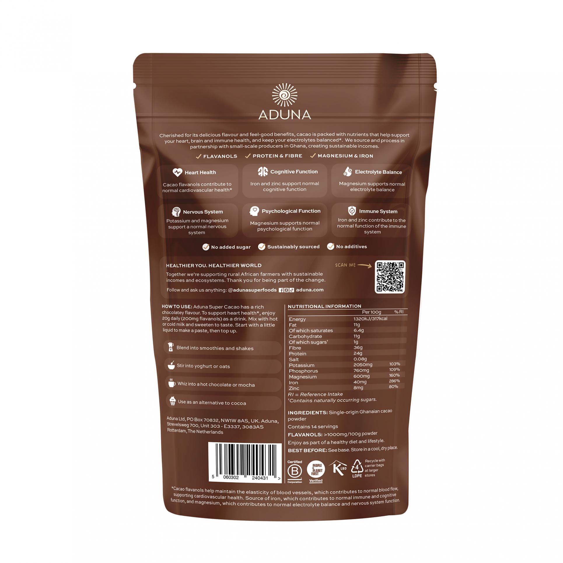 Super Cacao Powder Natural Chocolatey 275g