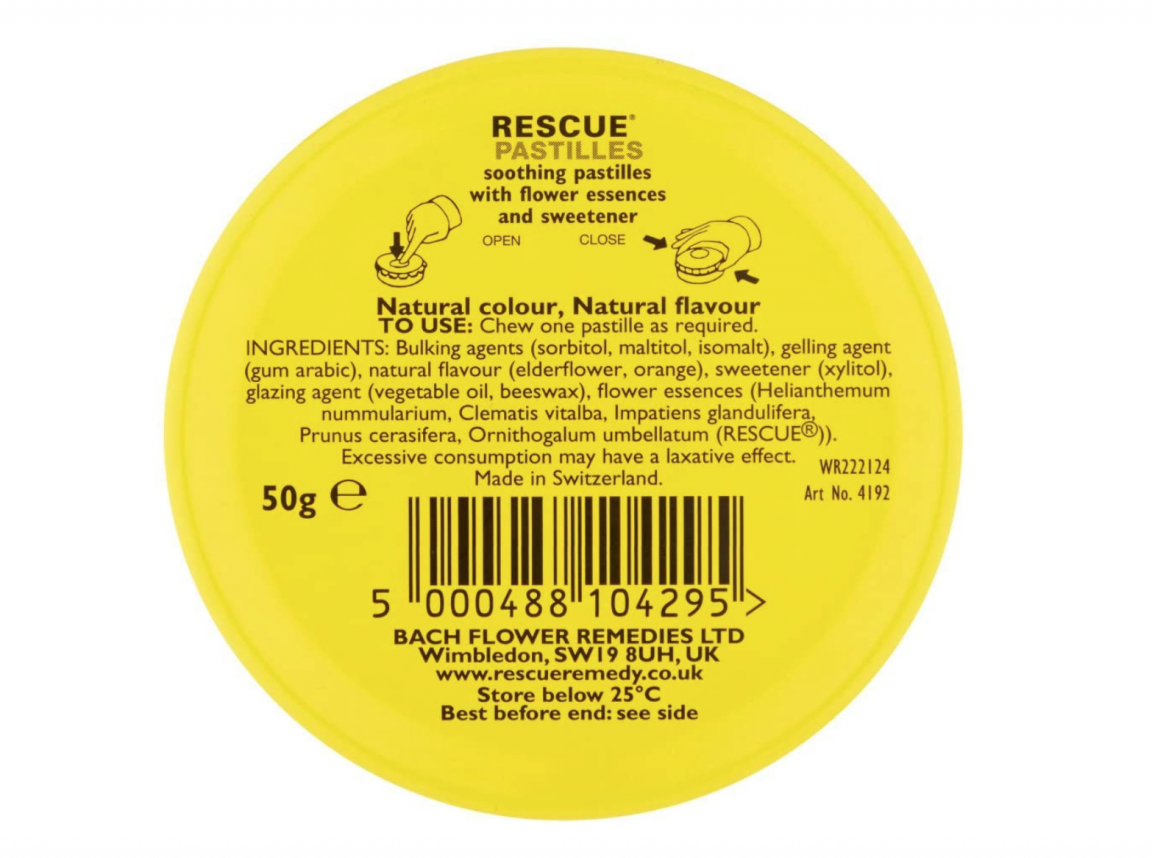 Rescue Pastilles Orange & Elderflower 50g