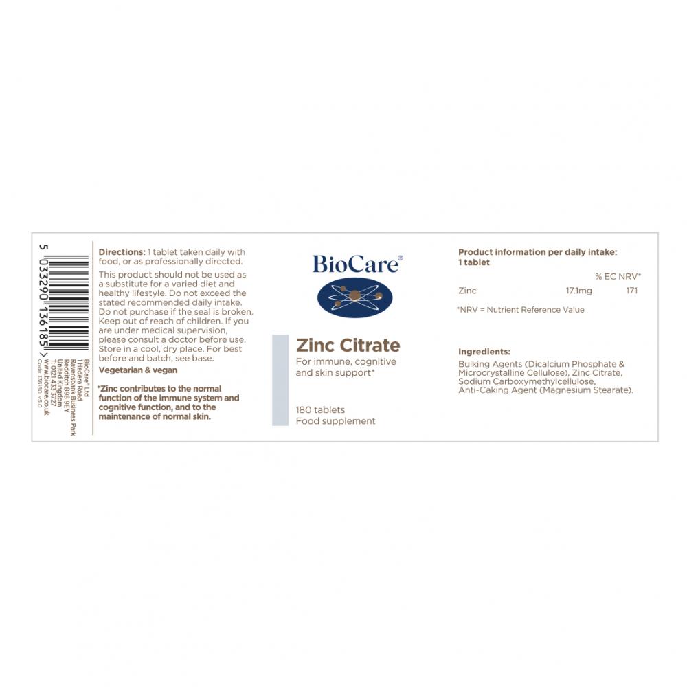 Zinc Citrate 180's