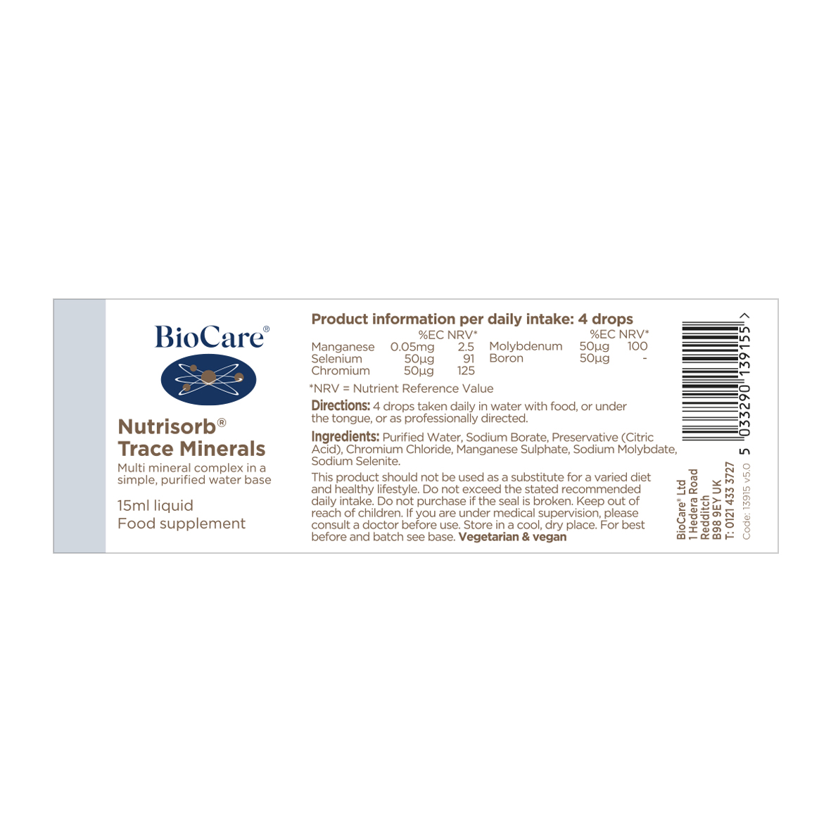 Nutrisorb Trace Minerals 15ml