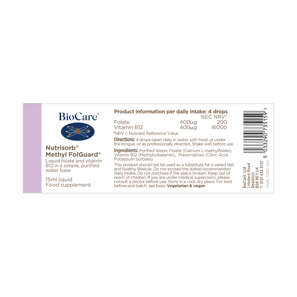 Nutrisorb Methyl FolGuard 15ml