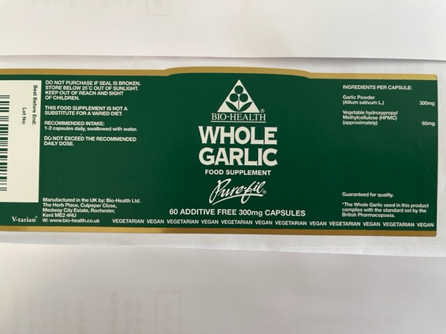 Whole Garlic 60's