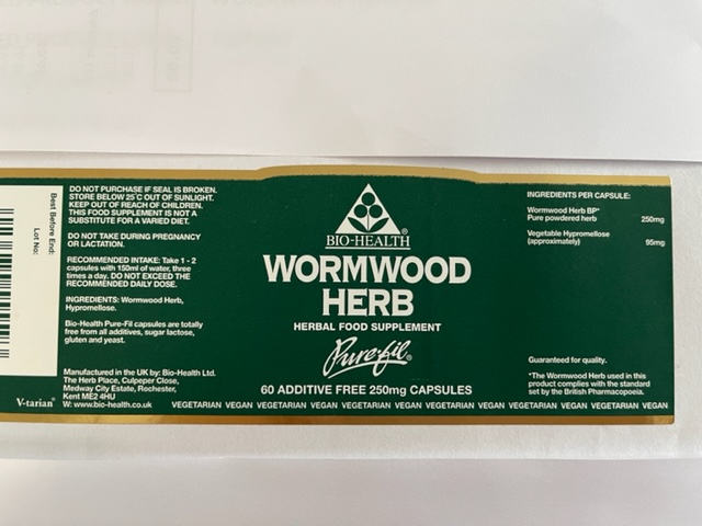 Wormwood Herb 250mg 60's