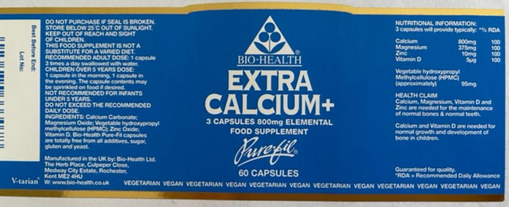 Extra Calcium+ 60's