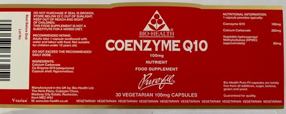 CoEnzyme Q10 100mg 30's