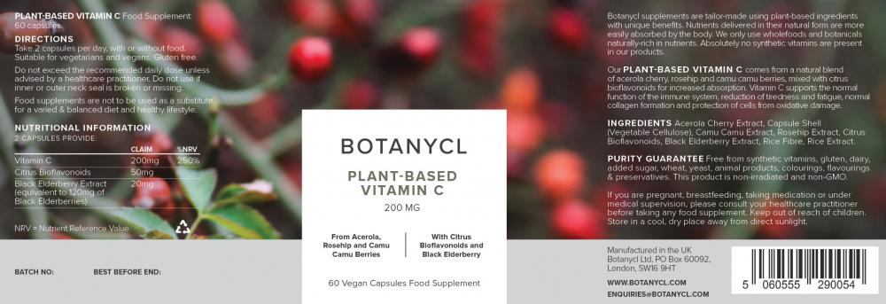 Plant-Based Vitamin C 60's