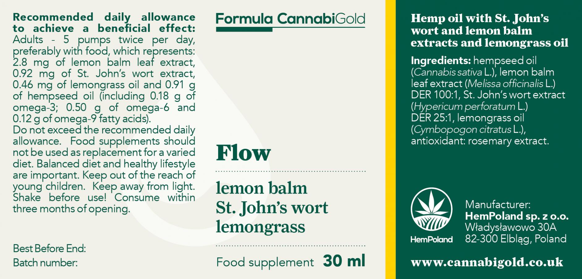 Formula CannabiGold Flow 30ml