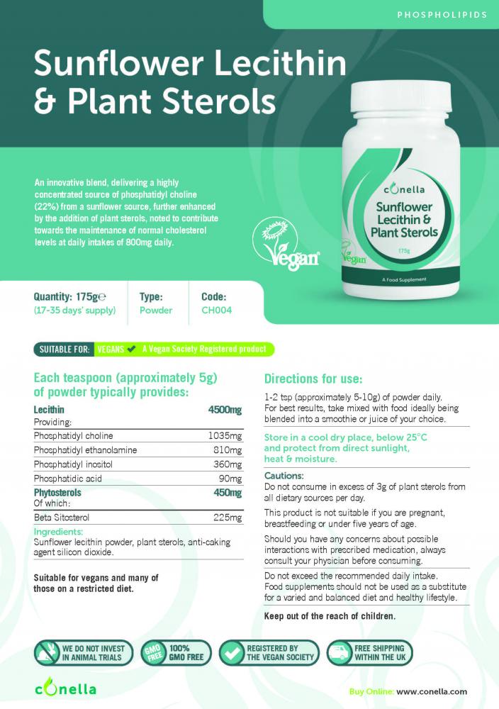 Sunflower Lecithin & Plant Sterols 175g