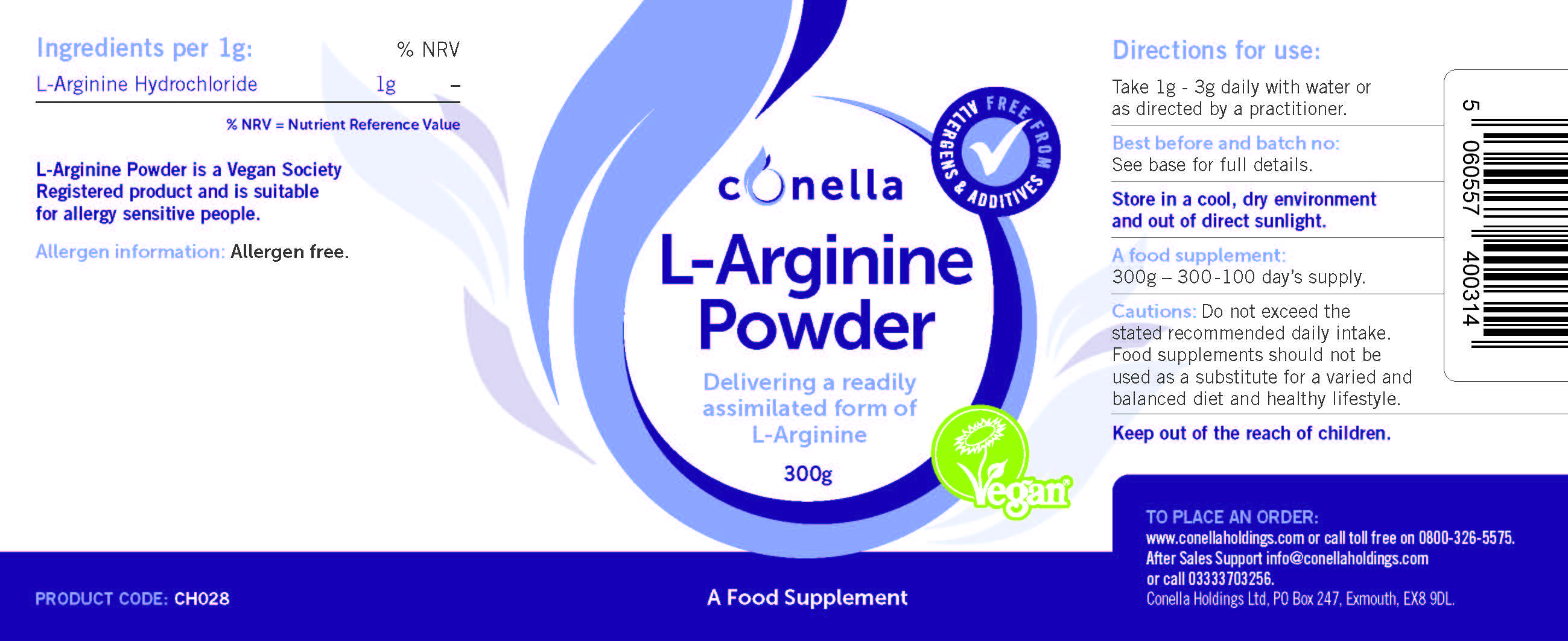 L-Arginine Powder 300g