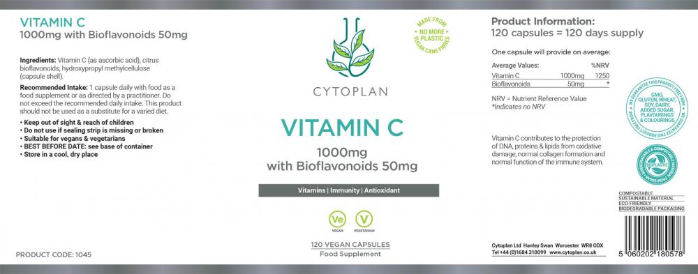 Vitamin C 1000mg with Bioflavanoids 50mg 120's