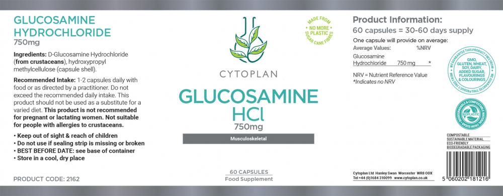 Glucosamine HCL 750mg  60's