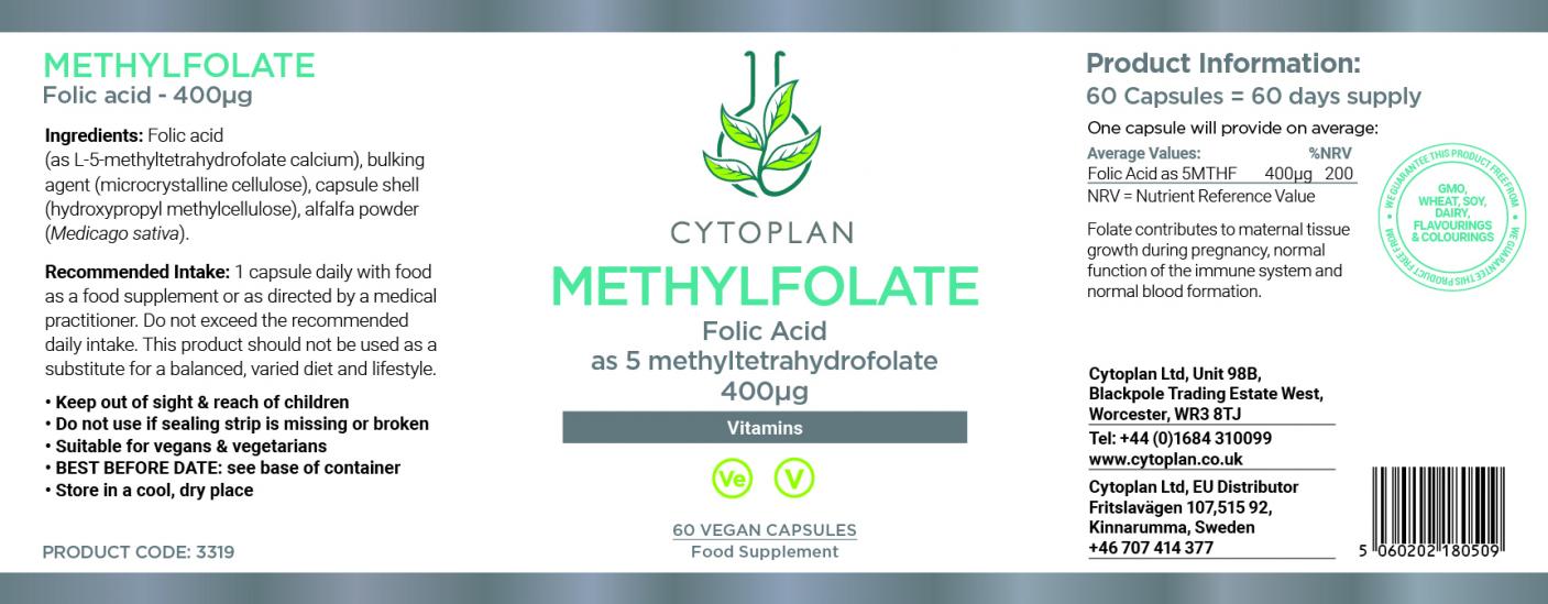 Methylfolate Folic Acid  60's