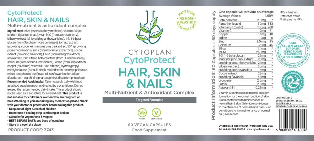 CytoProtect Hair, Skin and Nails 60's