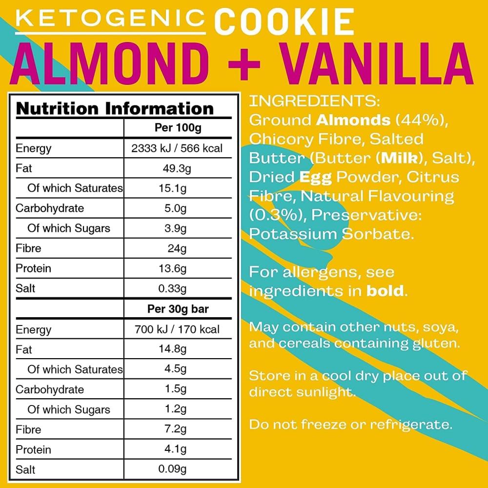 Almond + Vanilla Cookie 12 x 30g CASE