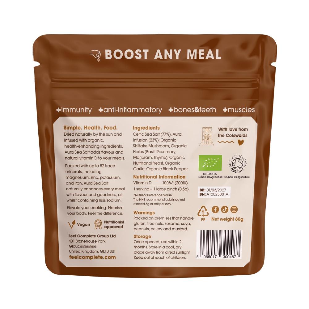 Aura Sea Salt Mushrooms & Herbs (Organic) 80g