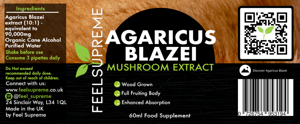 Agaricus Blazei Mushroom Extract 60ml