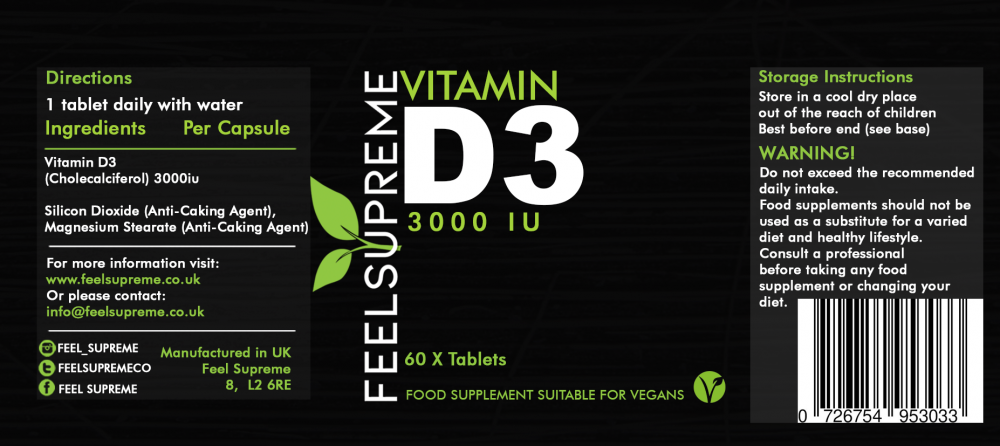 Vitamin D3 3000iu 60's